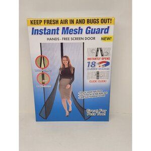 Hands Free Instant Mesh Guard Screen Door Single & Sliding Door Magnetic Closure